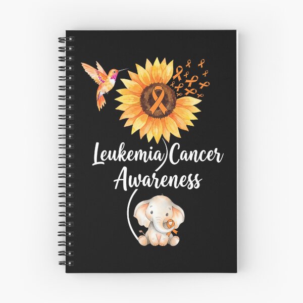 Item preview, Leukemia Cancer Awareness Sunflower Elephant Orange Ribbon designed and sold by MizoX7.
