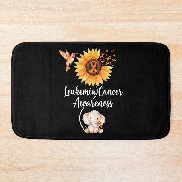 Item preview, Leukemia Cancer Awareness Sunflower Elephant Orange Ribbon designed and sold by MizoX7.