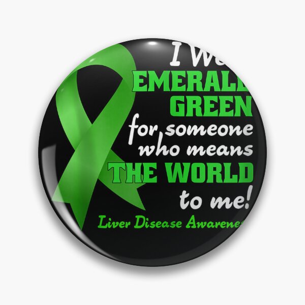 Item preview, Emerald Green Ribbon Liver Disease Awareness Support designed and sold by marry treasures.