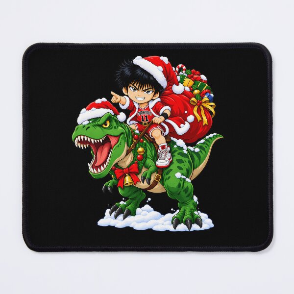 Item preview, Kaede Rukawa Slam Dunk Christmas T Rex Ride designed and sold by mildaclairmo.