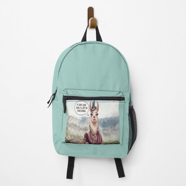 Item preview, Funny Dressed Llama Threatening Camera Cute Animal Humor designed and sold by AfresStudio.