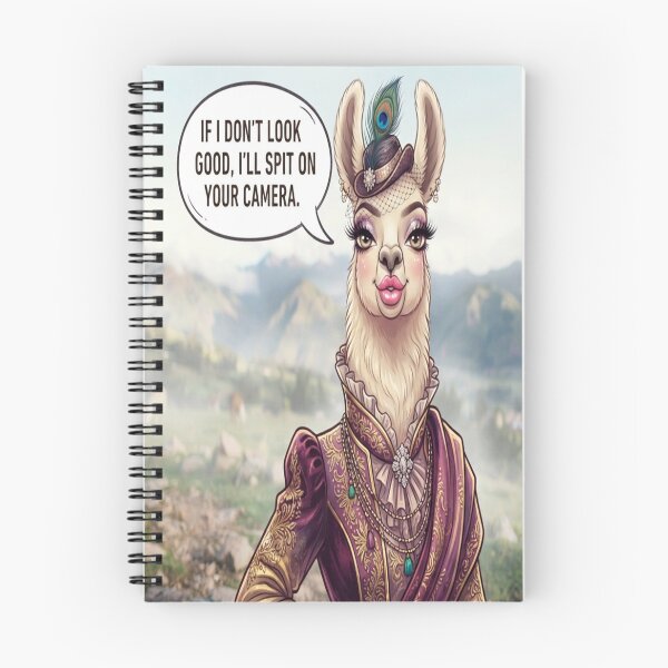 Item preview, Funny Dressed Llama Threatening Camera Cute Animal Humor designed and sold by AfresStudio.