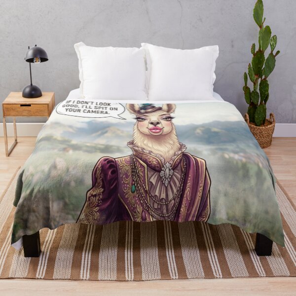 Item preview, Funny Dressed Llama Threatening Camera Cute Animal Humor designed and sold by AfresStudio.