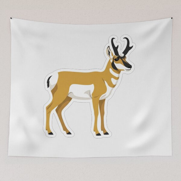 Item preview, Cute Pronghorn Antelope Vector Illustration designed and sold by Owcomm.