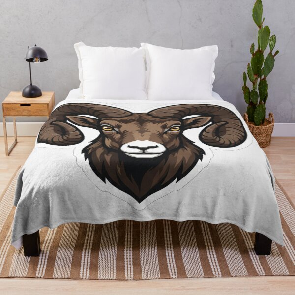 Item preview, Majestic Bighorn Ram Head With Horns designed and sold by Owcomm.