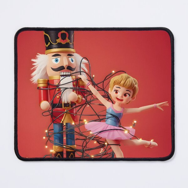 Item preview, Funny Nutcracker Tangled in Christmas Lights Ballerina Doll Art designed and sold by VibranPalette.