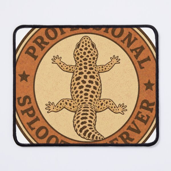Item preview, Professional Sploot Observer Leopard Gecko Badge designed and sold by BoosterShop.