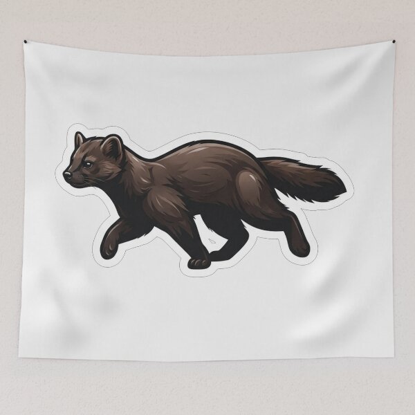 Item preview, Running Wild Marten Vector Illustration designed and sold by Owcomm.