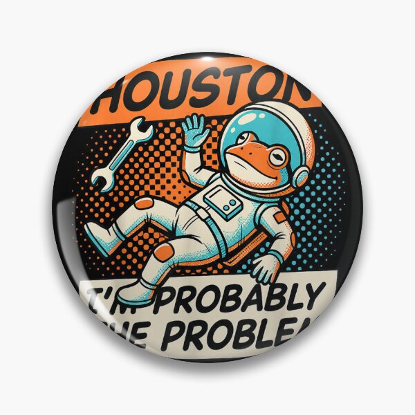 Item preview, Houston Im Probably The Problem Funny Space Frog designed and sold by marry treasures.