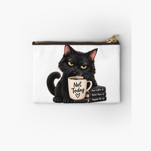 Item preview, Not Today – Grumpy Black Cat Coffee designed and sold by TinyWeird.