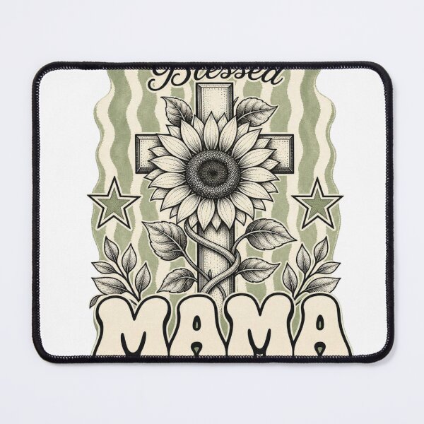 Item preview, Blessed Mama Sunflower Cross Faith Design designed and sold by Marie Gems.