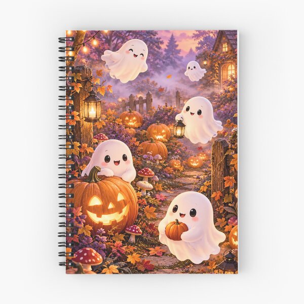 Item preview, Cute Halloween Ghost & Pumpkin Garden | Spooky Cute Aesthetic designed and sold by Gold&pixels.