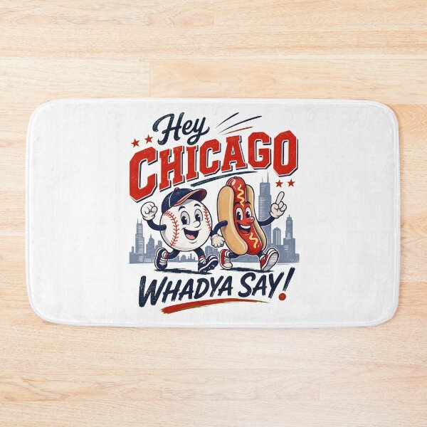 Item preview, Chicago Baseball Hot Dog Retro Cartoon Tee designed and sold by BlytheKafer.