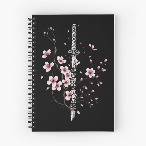 Item preview, Samurai Katana Cherry Blossom Japanese Kanji Art designed and sold by marry treasures.
