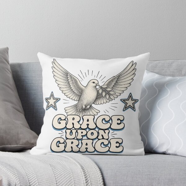 Item preview, Grace Upon Grace Dove Retro Christian Design designed and sold by Marie Gems.