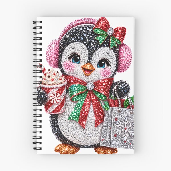 Item preview, Bling Penguin Pink Christmas Glam Winter Cute Holiday designed and sold by DYAFLK.