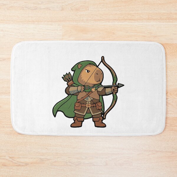 Item preview, Archer Capybara Fantasy RPG Hero Cute Rodent Warrior Gamer Sticker designed and sold by Totu_Tayo.