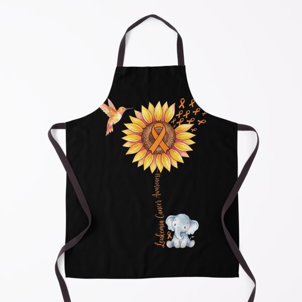 Item preview, Leukemia Cancer Awareness Sunflower Elephant Orange Ribbon designed and sold by MizoX7.