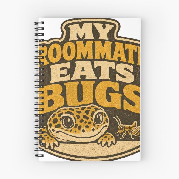 Item preview, My Roommate Eats Bugs Funny Leopard Gecko designed and sold by BoosterShop.
