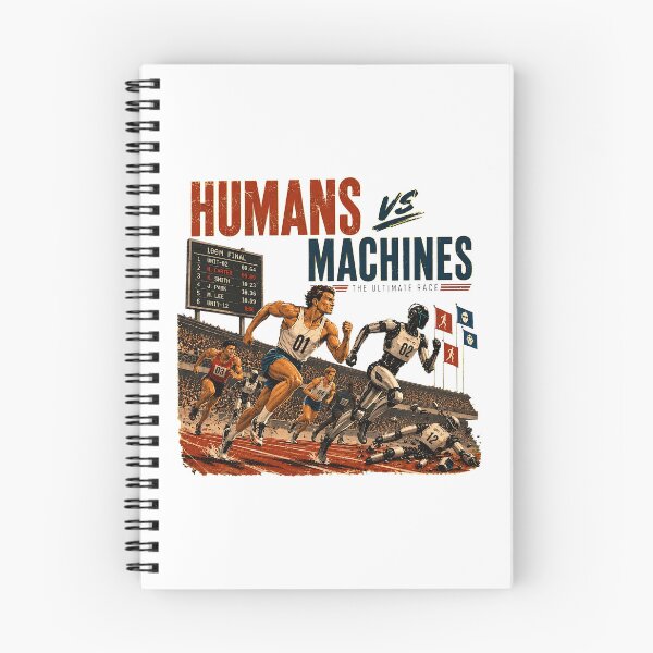 Item preview, Humans vs Machines Retro Race designed and sold by BlytheKafer.