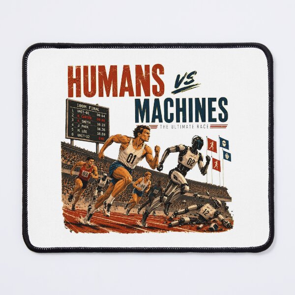 Item preview, Humans vs Machines Retro Race designed and sold by BlytheKafer.