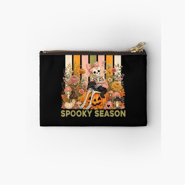 Item preview, Spooky Season Skeleton Holding Black Cat On Pumpkin designed and sold by marry treasures.