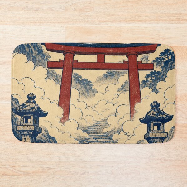 Item preview, Mystical Shinto Torii Gate in the Clouds - Vintage Japanese Ukiyo-e Landscape designed and sold by vekotpu.