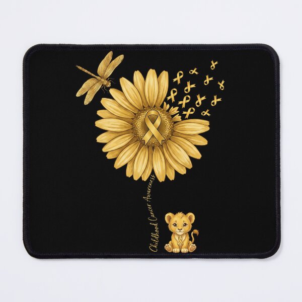 Item preview, Childhood Cancer Awareness Gold Sunflower Lion Cub designed and sold by MizoX7.