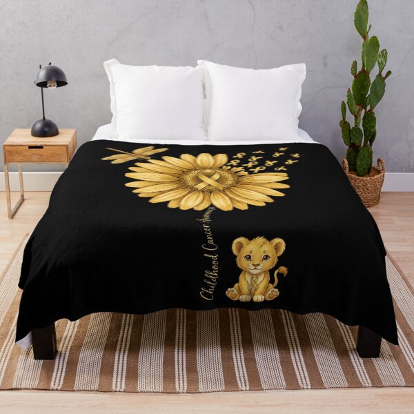 Item preview, Childhood Cancer Awareness Gold Sunflower Lion Cub designed and sold by MizoX7.