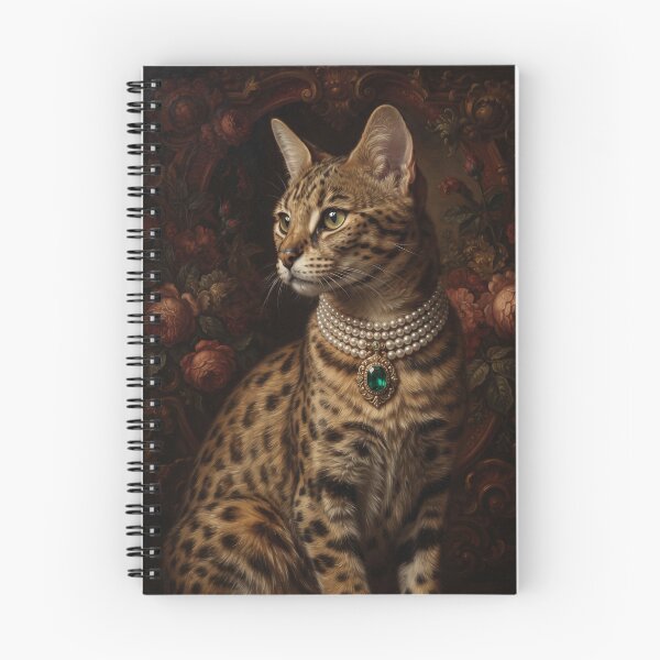 Item preview, Regal Ocelot Portrait with Emerald Medallion designed and sold by Real Beast Art.