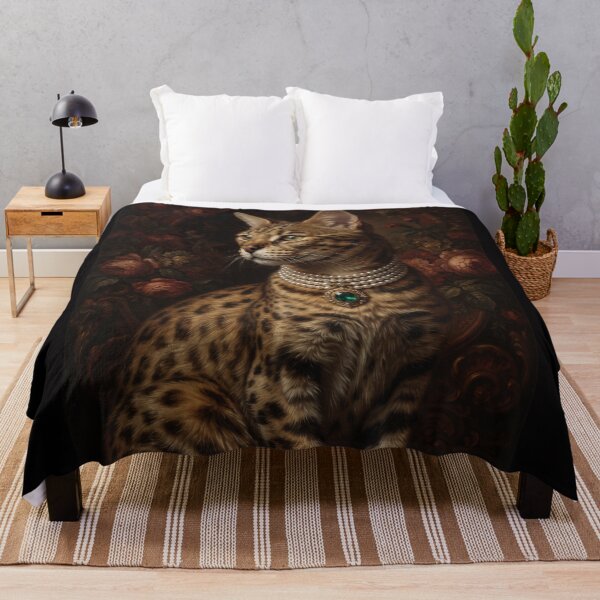 Item preview, Regal Ocelot Portrait with Emerald Medallion designed and sold by Real Beast Art.