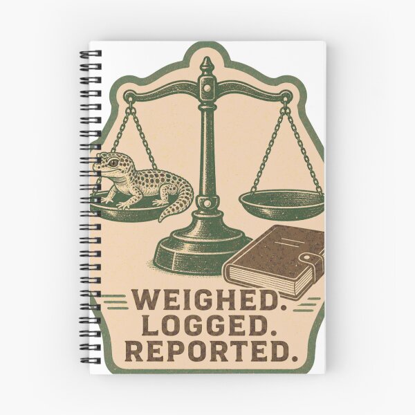 Item preview, Weighed Logged Reported Gecko Weight Chart designed and sold by BoosterShop.