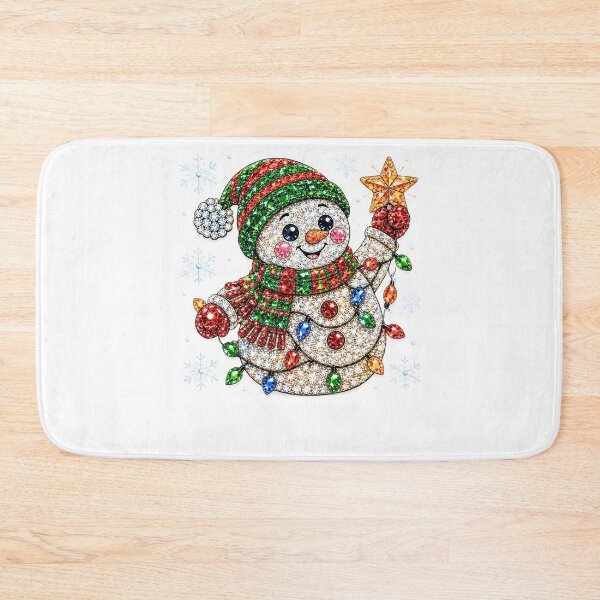 Item preview, Rhinestone Snowman Christmas Lights Gold Star Glam Winter designed and sold by DYAFLK.