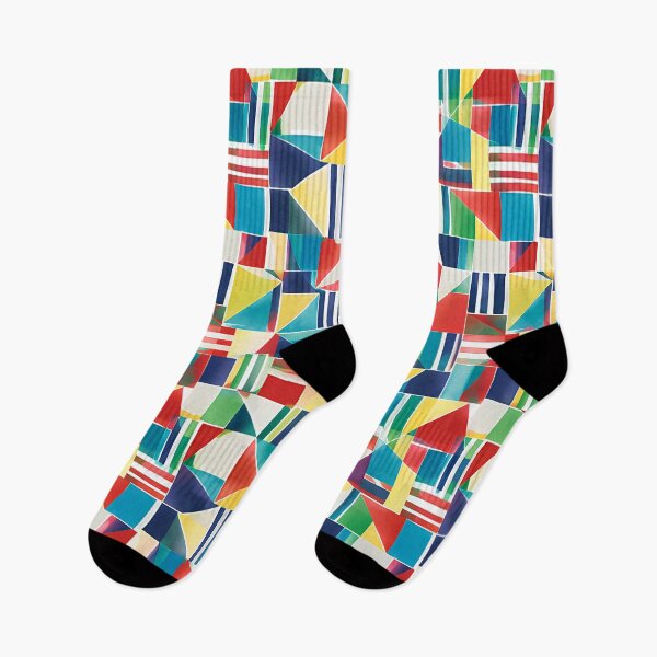 Item preview, Vibrant Geometric Mosaic Pixel Pattern Design designed and sold by zenjiinspired.