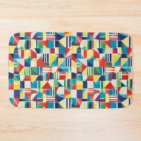 Item preview, Vibrant Geometric Mosaic Pixel Pattern Design designed and sold by zenjiinspired.