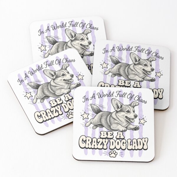 Item preview, Crazy Dog Lady Corgi Retro Design designed and sold by Marie Gems.