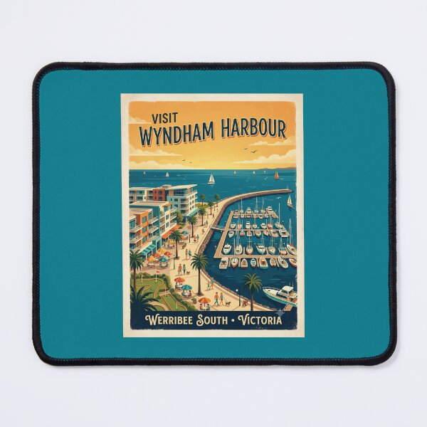 Item preview, Wyndham harbour retro poster designed and sold by SaltCraft.