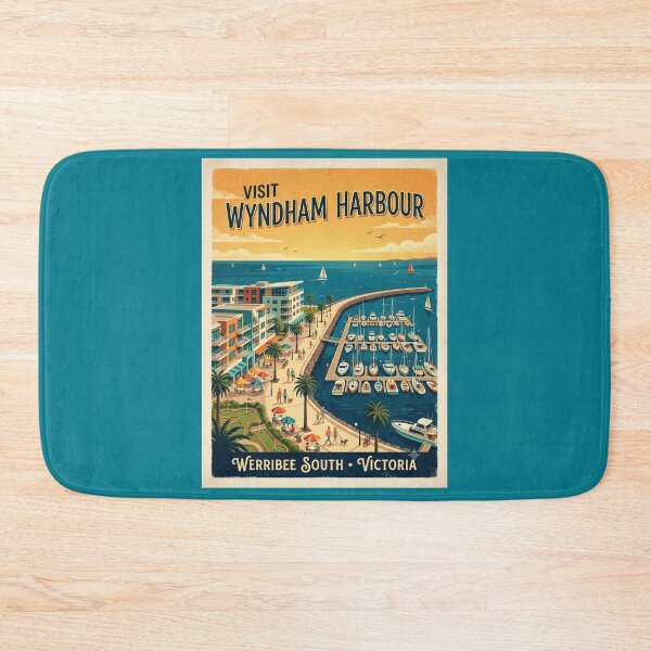 Item preview, Wyndham harbour retro poster designed and sold by SaltCraft.