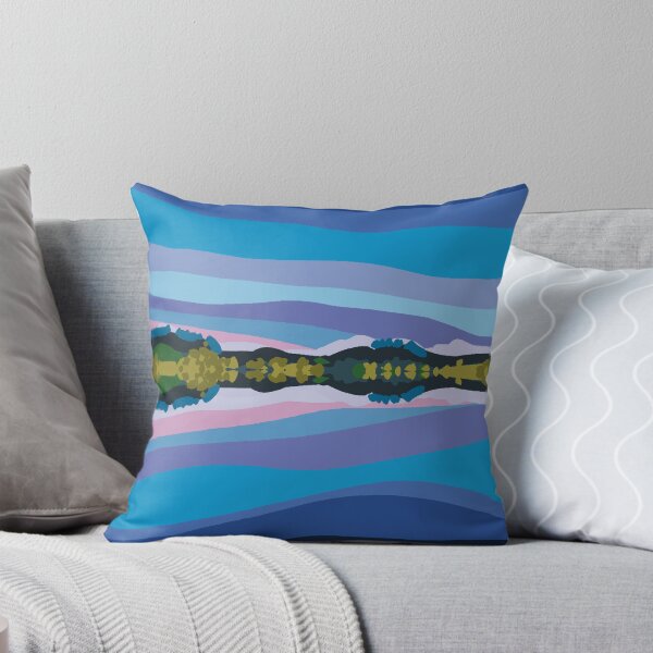 Item preview, Abstract Tree Line Lake Scenery of Trees on Water with Dusk or Dawn Sky designed and sold by ZodiacGradient.