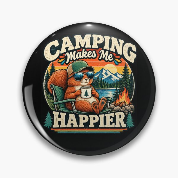 Item preview, Funny Retro Camping Squirrel Vintage Outdoor Adventure designed and sold by MagicSD Designs.