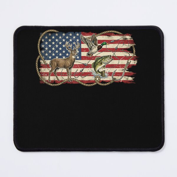 Item preview, American Flag Deer Duck Fishing Outdoor Sportsman designed and sold by marry treasures.