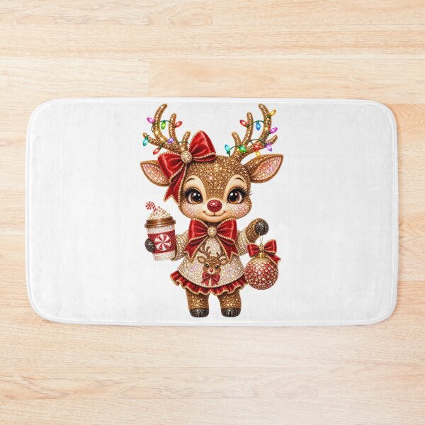 Item preview, Rhinestone Reindeer Christmas Lights Hot Cocoa Glam Winter designed and sold by DYAFLK.
