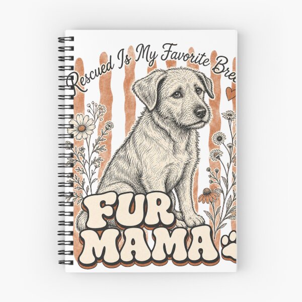 Item preview, Fur Mama Rescued Dog Wildflower Design designed and sold by Marie Gems.