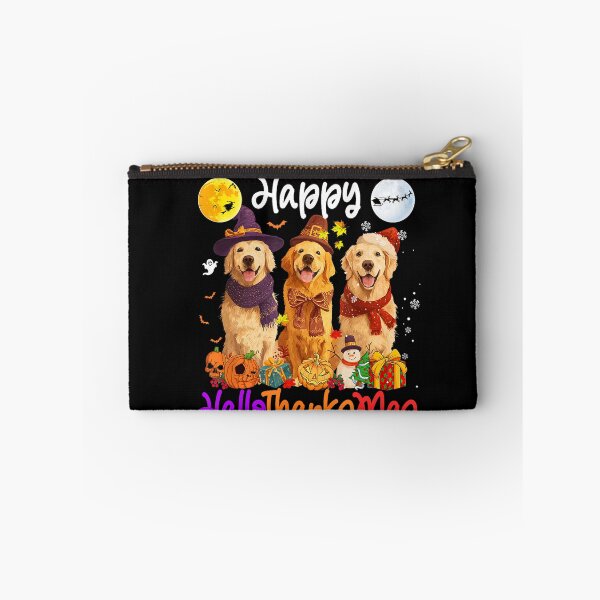 Item preview, Happy HalloThanksMas Golden Retriever Holiday Celebration designed and sold by VioletNance.
