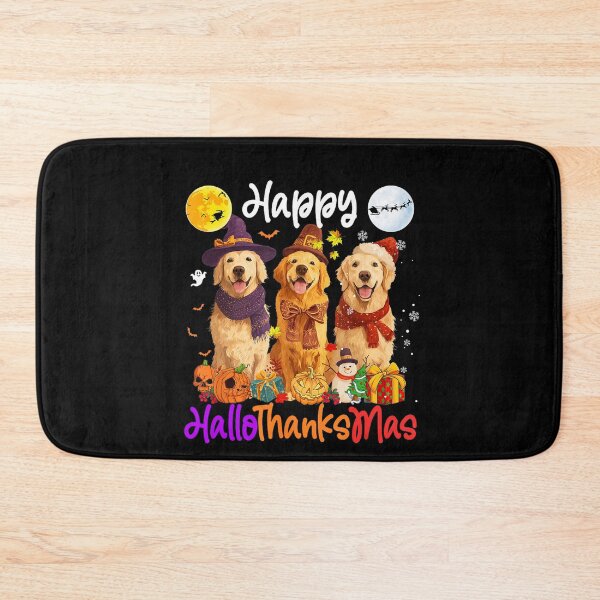 Item preview, Happy HalloThanksMas Golden Retriever Holiday Celebration designed and sold by VioletNance.