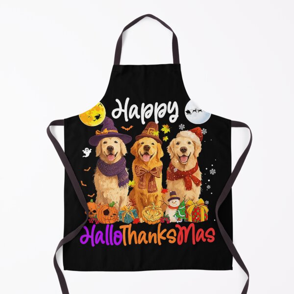 Item preview, Happy HalloThanksMas Golden Retriever Holiday Celebration designed and sold by VioletNance.