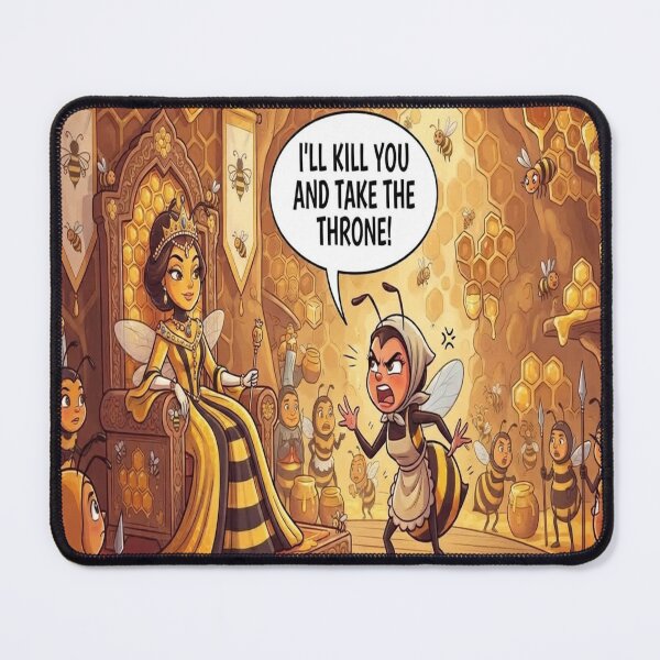 Item preview, Funny Bee Threatening Queen Bee Hive Cartoon Humor designed and sold by AfresStudio.