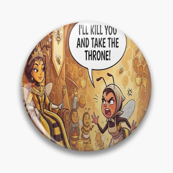 Item preview, Funny  Bee Threatening Queen Bee Hive Cartoon Humor designed and sold by AfresStudio.