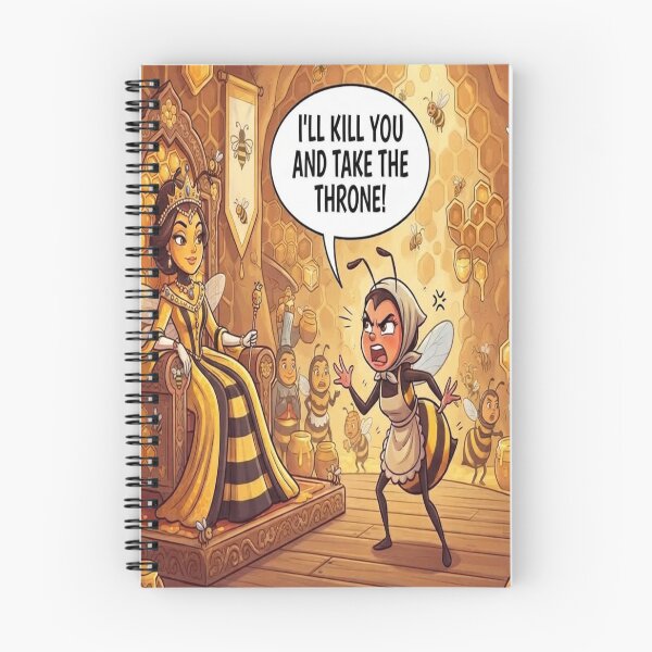 Item preview, Funny  Bee Threatening Queen Bee Hive Cartoon Humor designed and sold by AfresStudio.