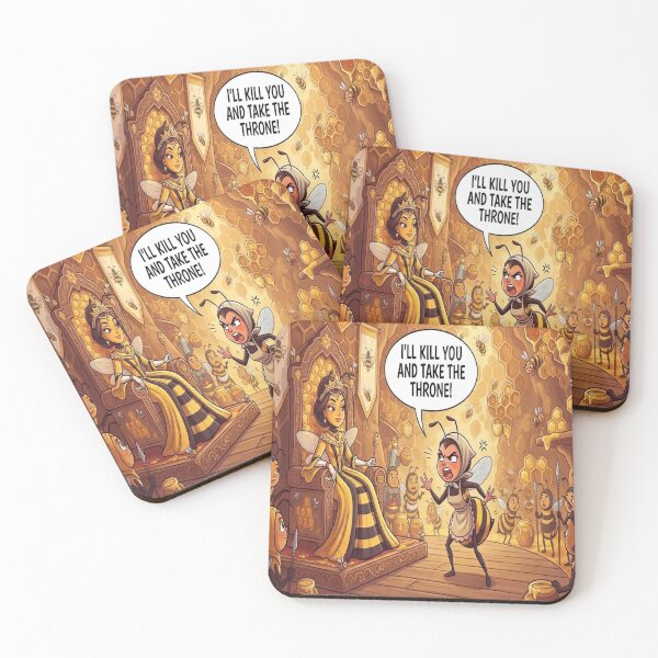 Item preview, Funny  Bee Threatening Queen Bee Hive Cartoon Humor designed and sold by AfresStudio.